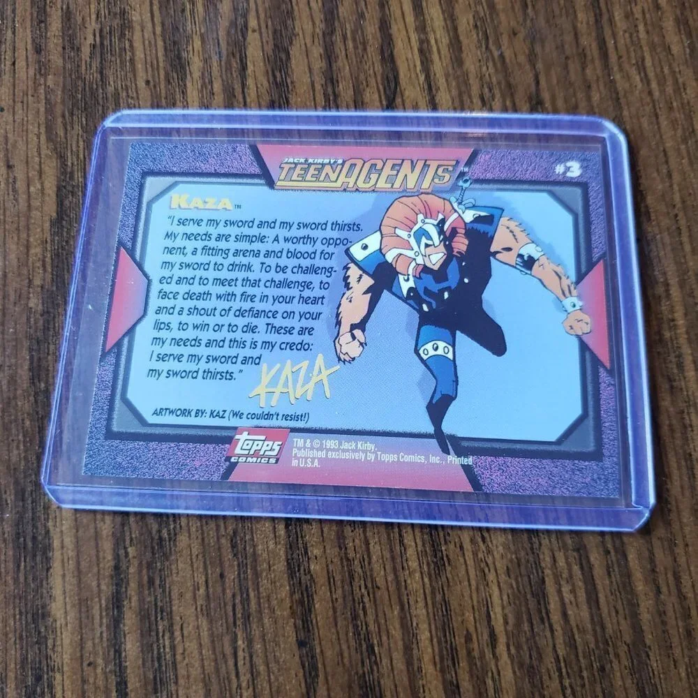 1993 Topps Comics Teen Agents Kaza Jack Kirby Promo Card #3